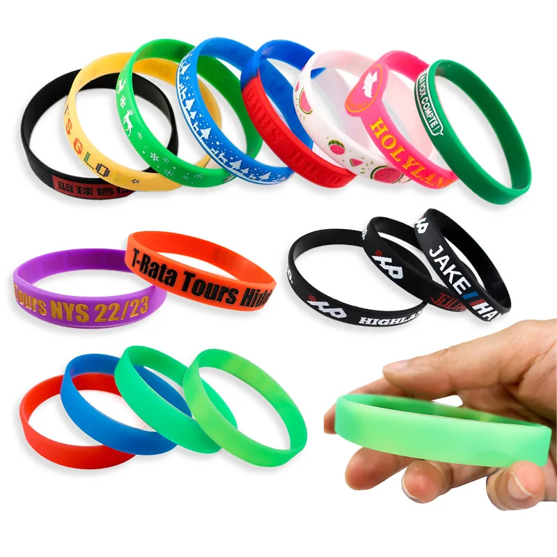 Custom Silicone Bracelets for Men Personalized Wristbands