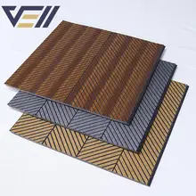 Hot Selling India 30CM Width Charcoal Louvers Wood Finish Wall Panel For TV Background