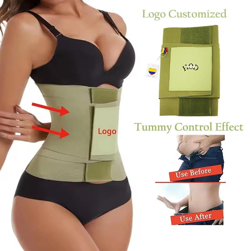 Sculpt Waist Trainer Tummy Control Waist Wrap With Logo Body Shaper for Women Corset Shapewear Pink Colombian Girdle Touch