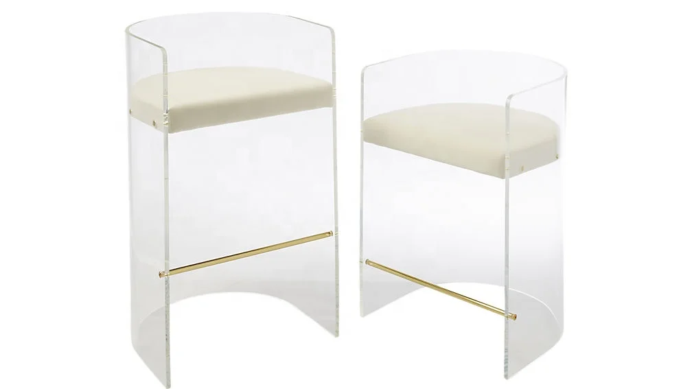 Unique Designed clear Acrylic Stools Acrylic Stool Chair Lucite High Bar  Chair Modern Acrylic Bar Stool