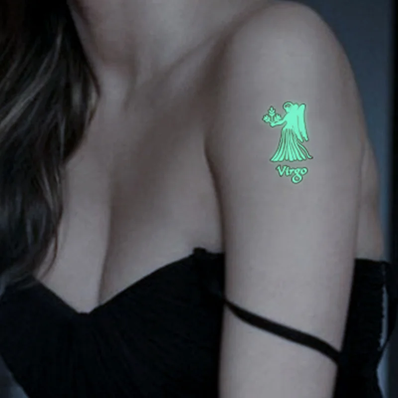 Неоновые татуировки наклейки черные огни для светящейся вечеринки светящиеся Временные ювелирные украшения тела мерцающие кожа неоновые временные