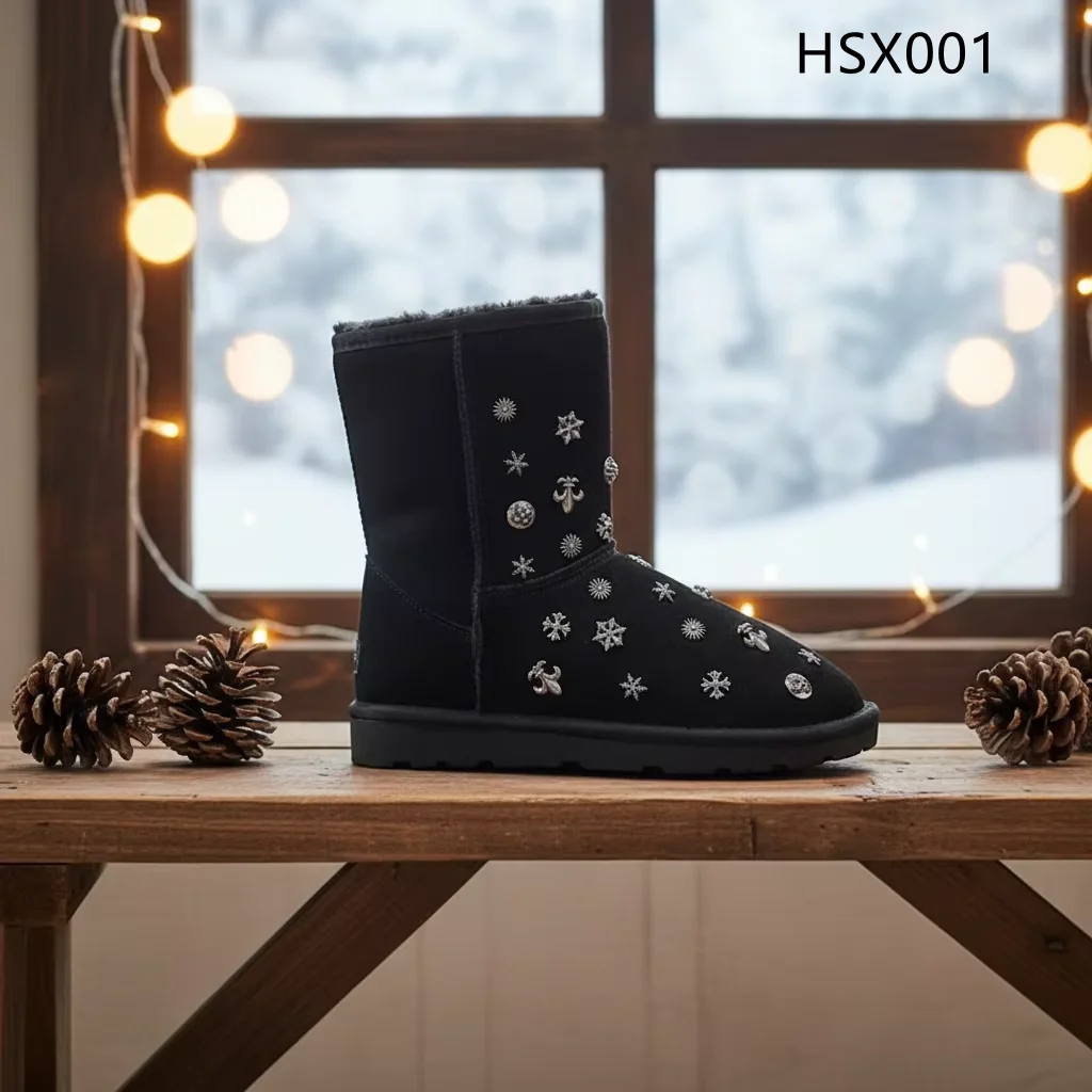 HY,winter Season Ice and Snow Festival Super Keep Warm Women Snow Boots Multi-style Black Winter Boots Popular in Korean HSX001