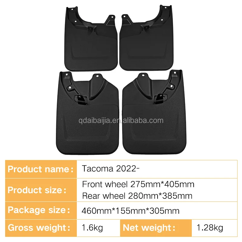 Xotic Tech Front & Rear Black Mud Flaps Splash Guards For Ford Escape 2020-2025 – Direct Fit Set Of 4