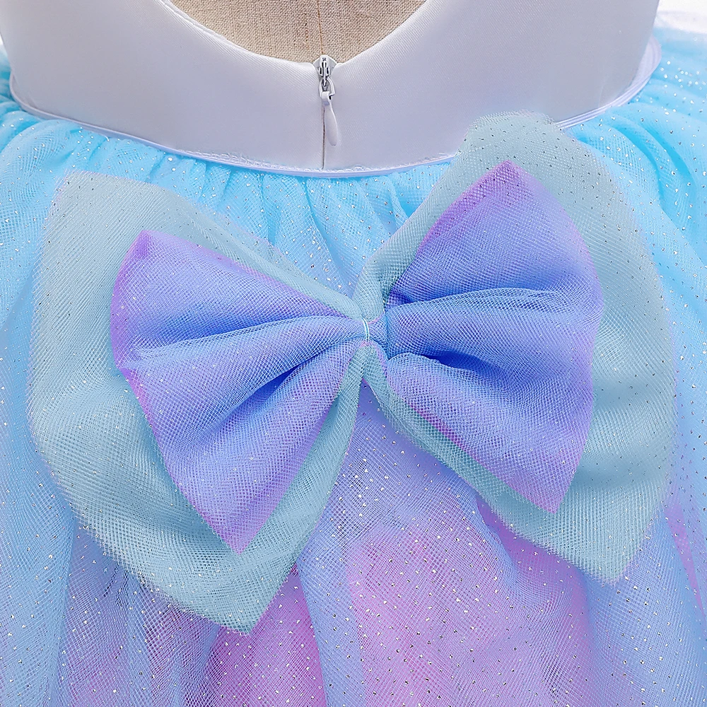 FSMKTZ Little Girl Unicorn Party Dresses Ruffles Costume Birthday Unicorn  Cosplay Party Dress DJS022
