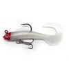 9 grams of red-headed white-body curly-tailed lead-wrapped fish