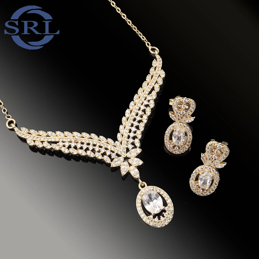 gold jewelry for formal dress Sanzhen Prom Elegant Crystal Necklace Earrings Bracelet Set, Bridal Wedding Prom Dress Jewelry Set, Women's, Size: One size, Silver
