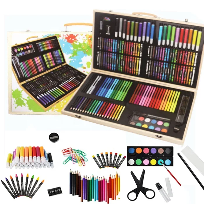 Art Supplies for Kids,150 Piece Art Set, Drawing Painting Art Kit for Kids,  Deluxe Professional Color Set, Christmas Gifts Art Set Case with Oil