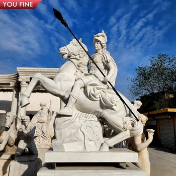 屋外庭園等身大座像ギリシャ戦士像大理石彫刻| Alibaba.com