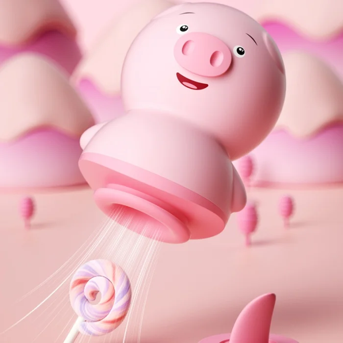 Vibrateur sexy et mignon en forme de cochon, stimulant la langue du clitoris et masseur de mamelons, orgasme rapide, sextoy érotique pour femmes et adultes._voghion.com