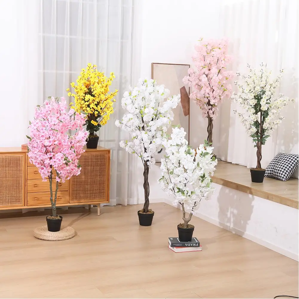 Artificial Trees Grass Flower Good Quality Rose New Fashion Hotel Green Popular With Vase Fake Plants Indoor