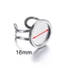 Couleur acier, intérieur 16mm rond