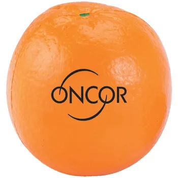 PU foam orange shape stress reliever toy ball with customized logo