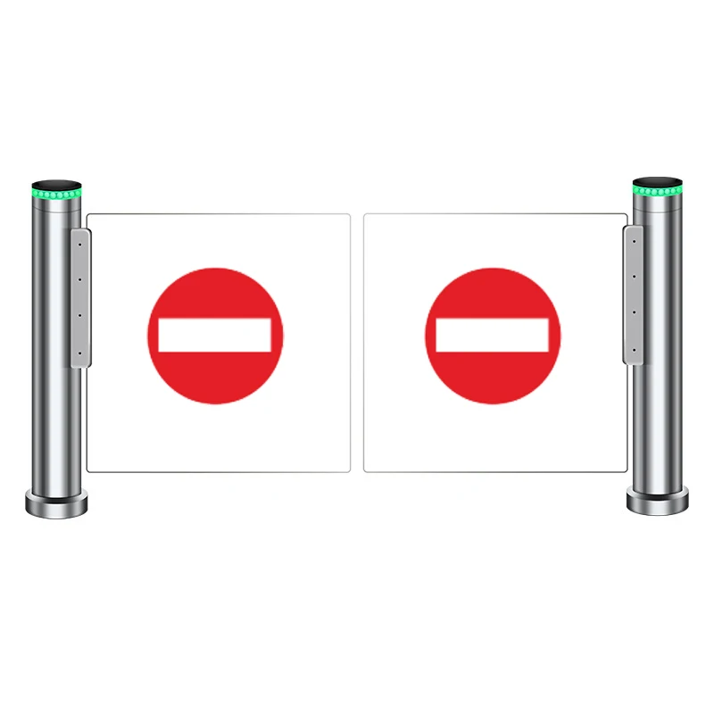 Security System Self Closing Fast lane Swing Barrier Cylindrical Speed Gate for Building