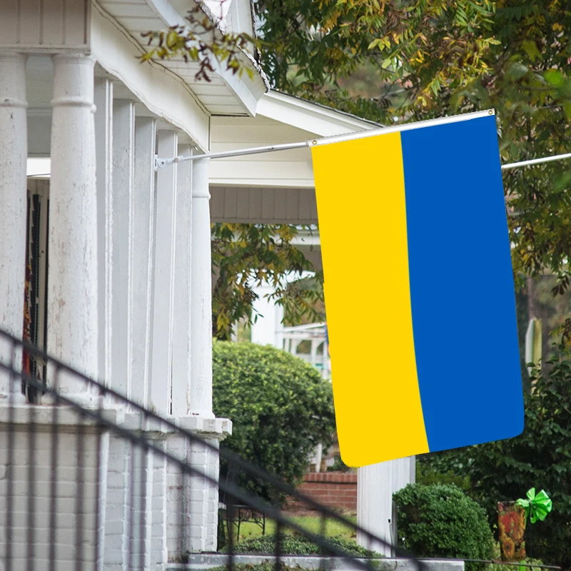thumbnail image 2 of Double Sided Ukraine Flag 3x5 Ft,Canvas Header And Double Stitched 2 of 12
