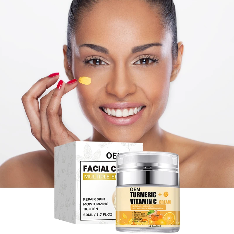 Custom Best Without Side Effects Turmeric Vitamin C Moisturising Anti Wrinkle Face Cream Lotion