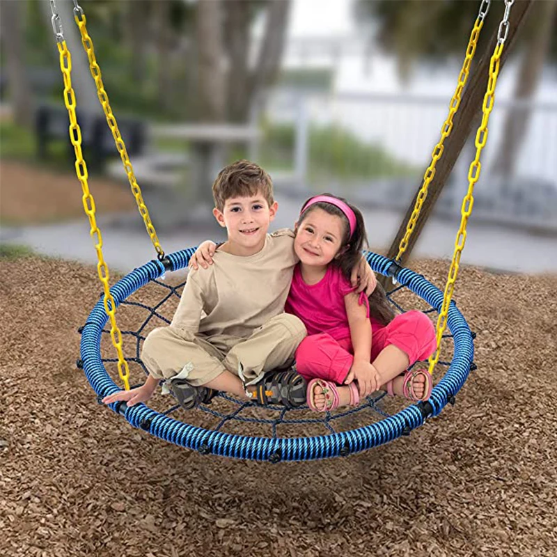 Zoshine Custom Round Disc Saucer Nest Swing Outdoor Tree Hanging Nest Swing Chair for Kids and Adults