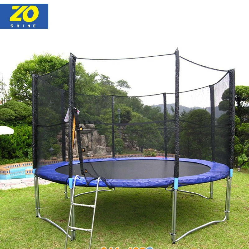 Cheap Customized  Wholesale 6ft 8ft 10ft 12ft 14ft 15ft 16ft Big Garden Round Outdoor Trampoline With Enclosure Safety Net
