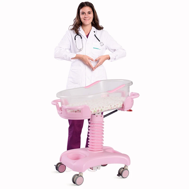 X01-1 Factory 3 Function Hydraulic Infant Medical Bed ABS Plastic Babies Hospital Crib Baby Pediatric Bed Manufacturers
