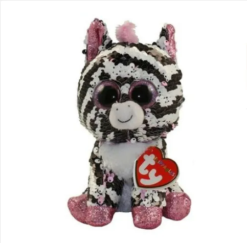 Xux Plush Cute Sequin Unicorn Owl Horse Rabbit Big Eyes Sequin Animal ...