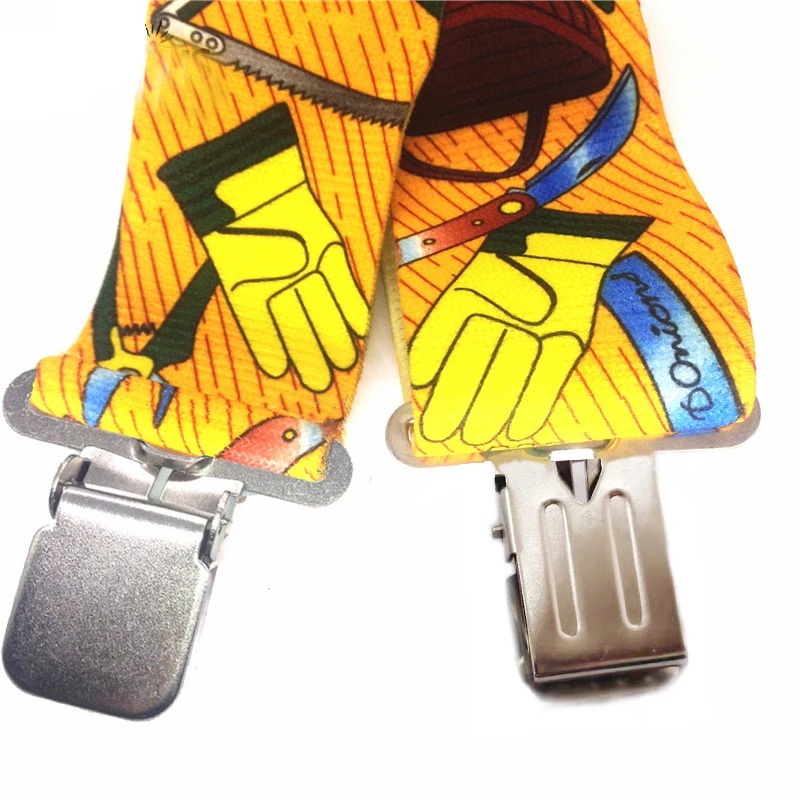 2 дюйма Прочный чехол для спинки заднего мужские модные подтяжки ремни упругие скобы с изготовленным на заказ логосом для мужские брюки