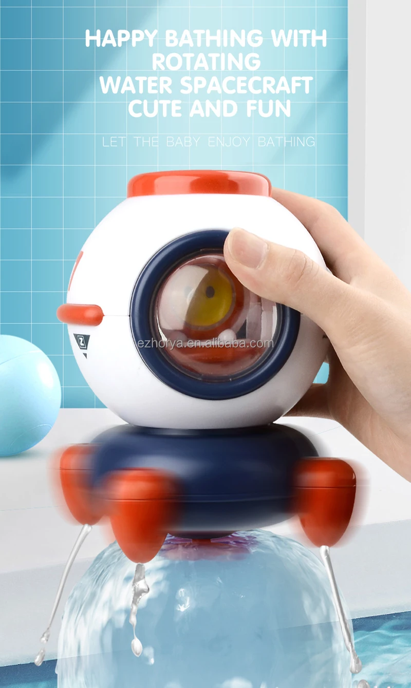 Zhorya Toy Rocket Squirt Water Fountain Bathtube Baby Spray Bathtub