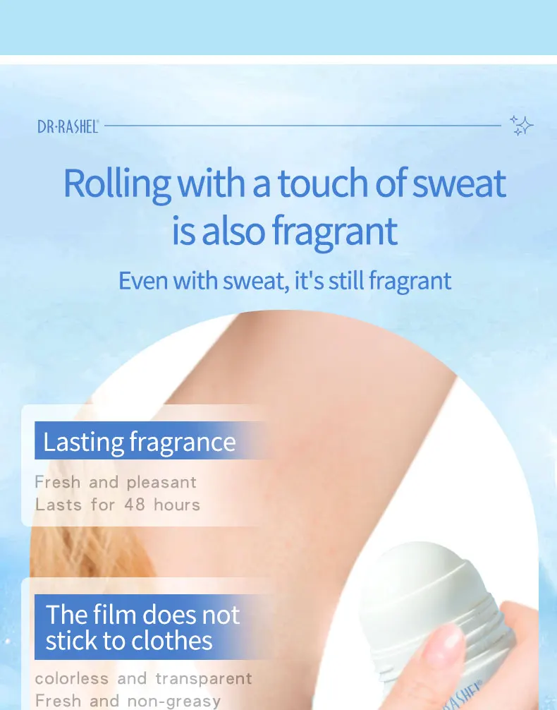 For Herbal Body Underarm Armpit Anti Sweat Odor Removal 48 Hours Long Lasting Refreshing Deodorant Liquid for Unisex