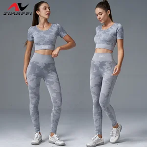 2026 Gym Fitness High Waist Workout Sports Clothing Sets for Women Seamless Yoga Clothes
