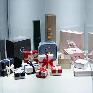 High-end Custom logo Color PU Leather Jewelry Gift Packaging Set Boxes for Luxury Jewellery