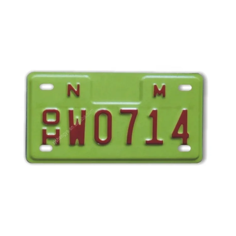 Qatar Custom 3D Embossed Aluminum Reflective Car License Plate