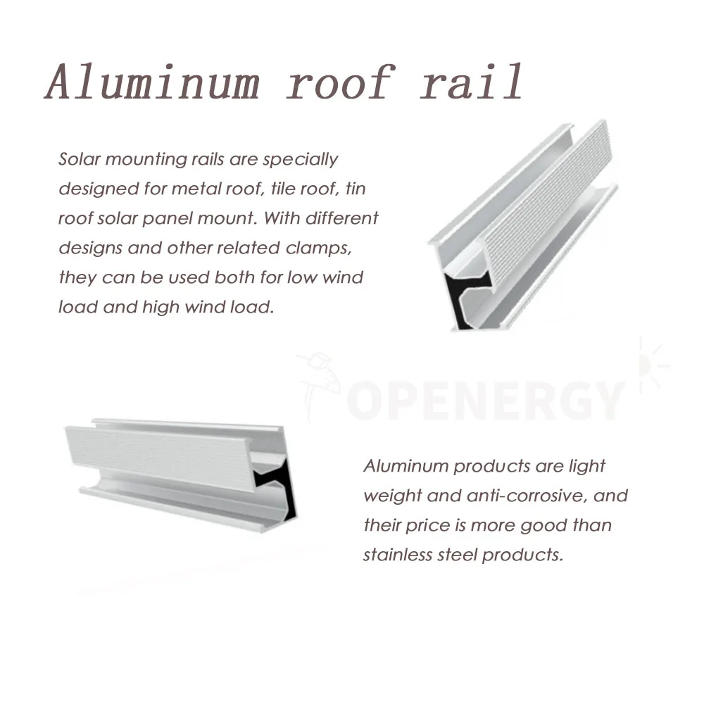 Roof Railing Design Solar Racking Rail Solar Rooftop Aluminum Mounting ...