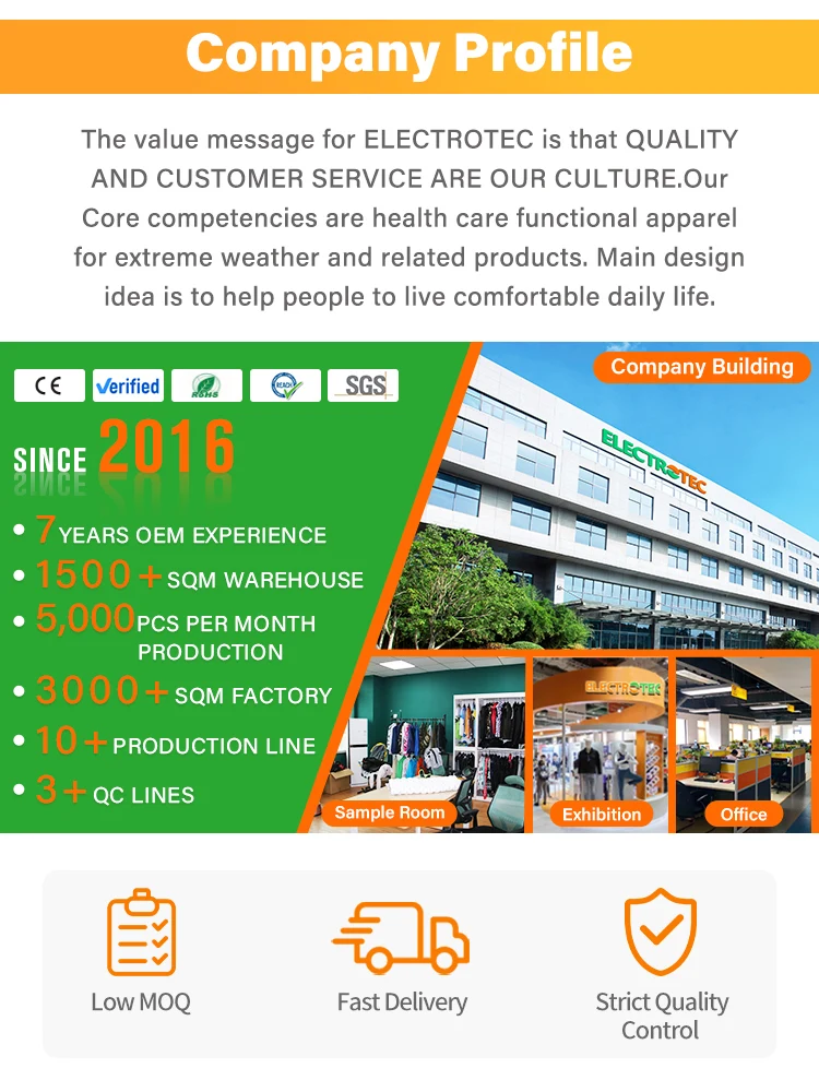 Factory Custom Design Electric Usb Rechargeable Battery Powered Heated