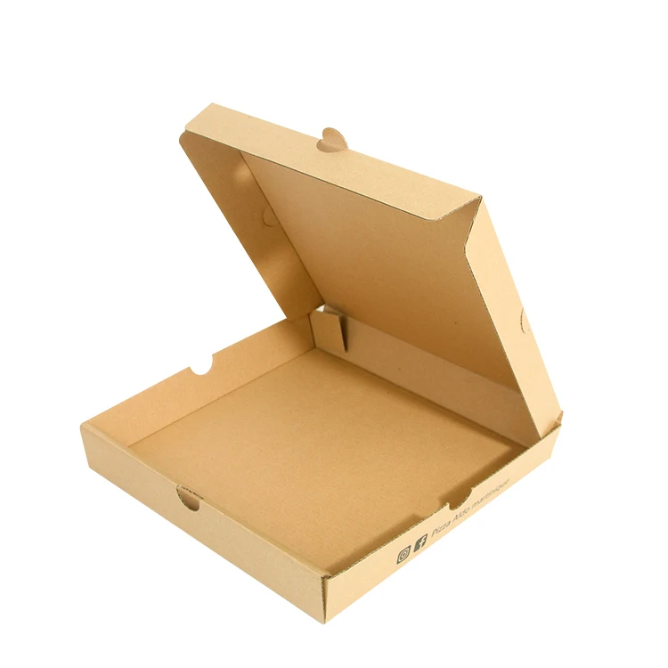 Customized Logo Takeout Pizza Box Recyclable Packaging Corrugated Paper