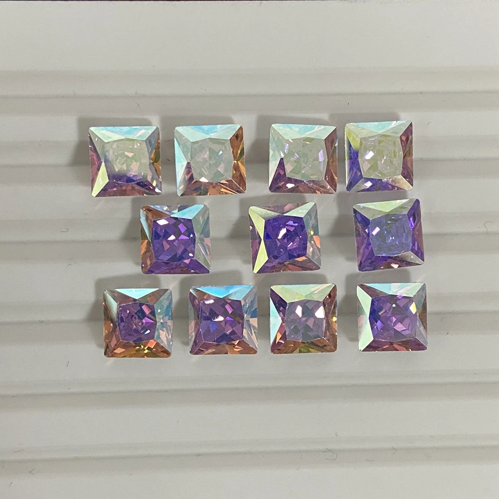 HQ GEMS Synthetic Cubic Zirconia with Aurora Borealis Coating