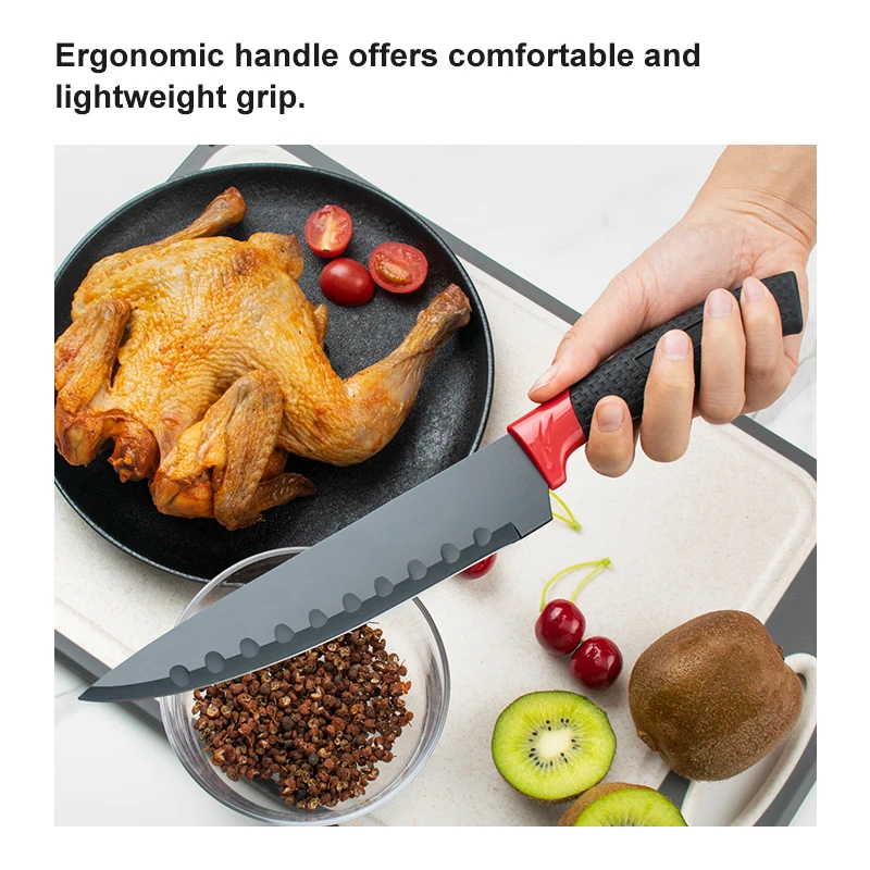 High Quality Stainless Steel Kitchen Knives Set Tools Forged Kitchen Knives Scissors Peeler Set 6pcs Chef Paring Knife
