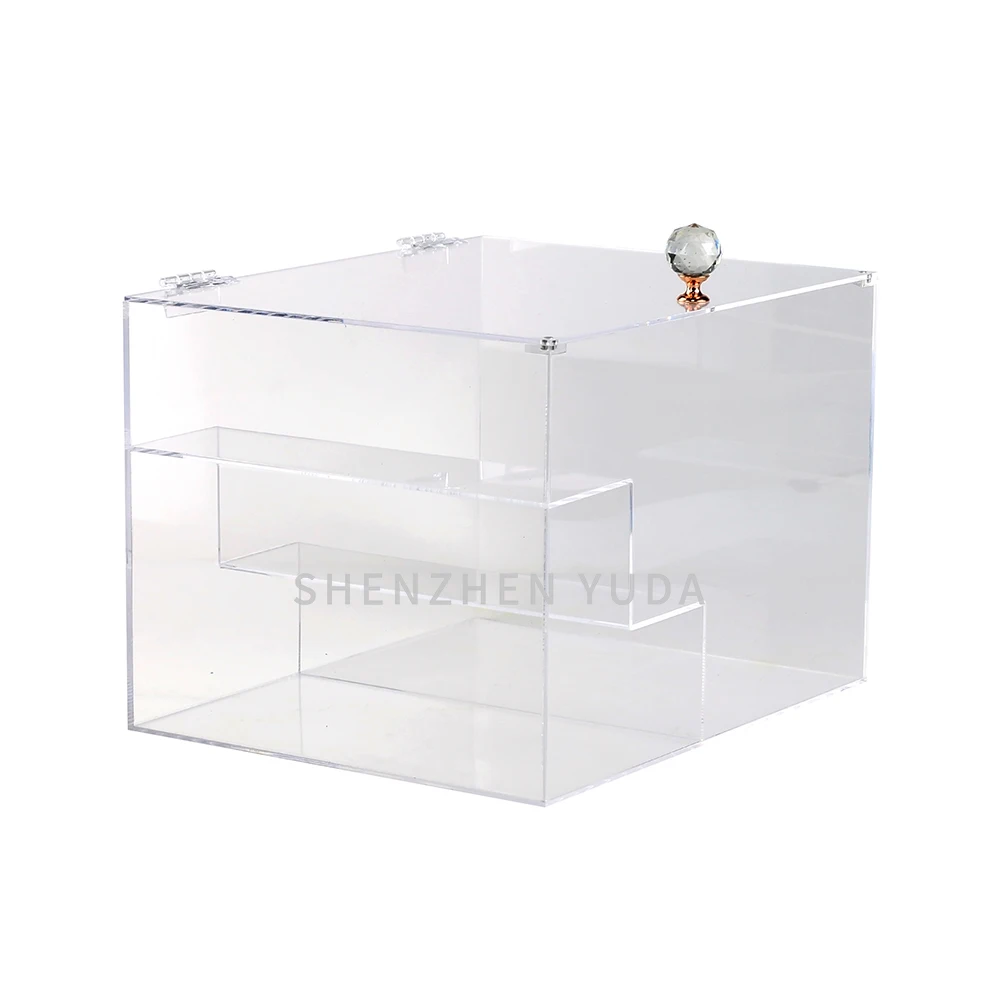 Clear Acrylic Display Racks for Cosmetic Fragrance Counter Cabinet Cologne Shop Display Showcase