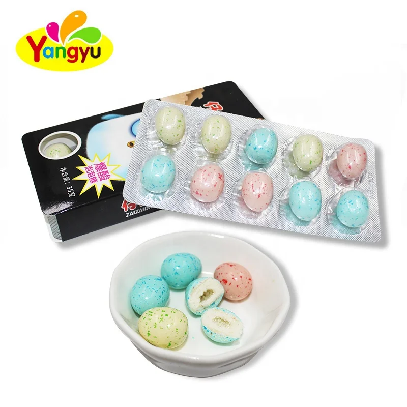 
Супер кислый Динозавр яйцо пузырь жвачка заполненный центр кислый порошок 