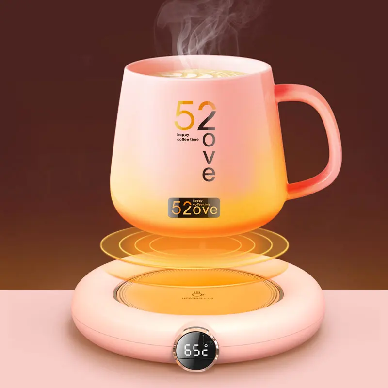 Desktop Intelligent USB Cup Heater Mug Warmer Smart Thermostatic Cup Coaster Heating Mat Pad Coffee Milk Tea