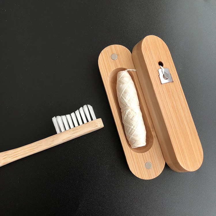Shuttle Typ Seide Pla Eco Bambus Zahnseide Minz geschmack Pick Roll Gewinde  Biologisch abbaubare Maisstrke Zahnseide