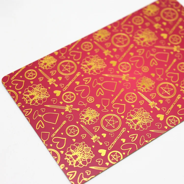 Full Color Printed Matte Finishing Custom Gold Foil Edges Glitter Tarot Cards