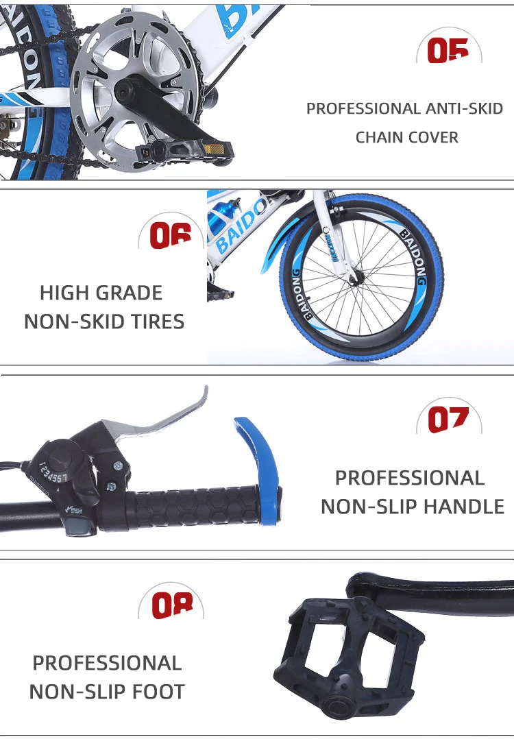22 inch Kids Student Mountain Bikes Premium Carbon Steel Variable Speed Mountain Bike for Girls Boys