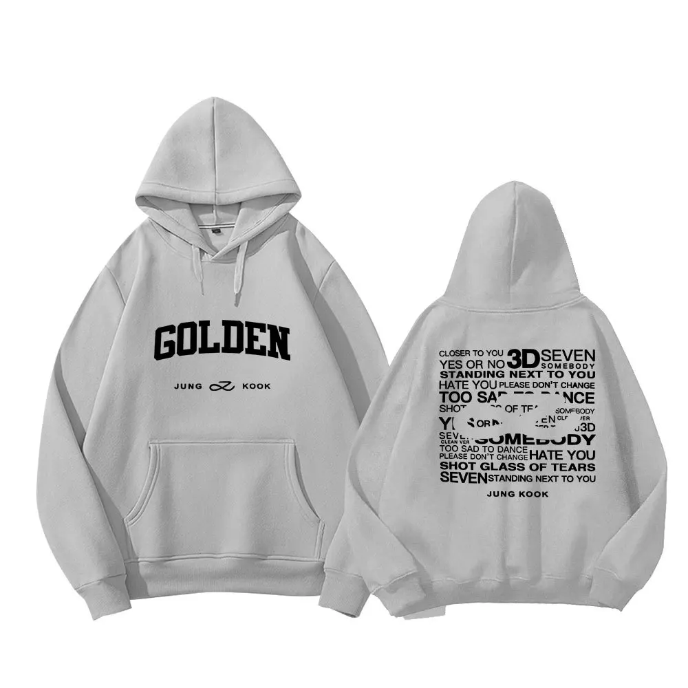 Wholesale KPOP Idol JUNGKOOK GOLDEN JK Cotton Hoodie