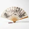 Hand drawn ink painting fan