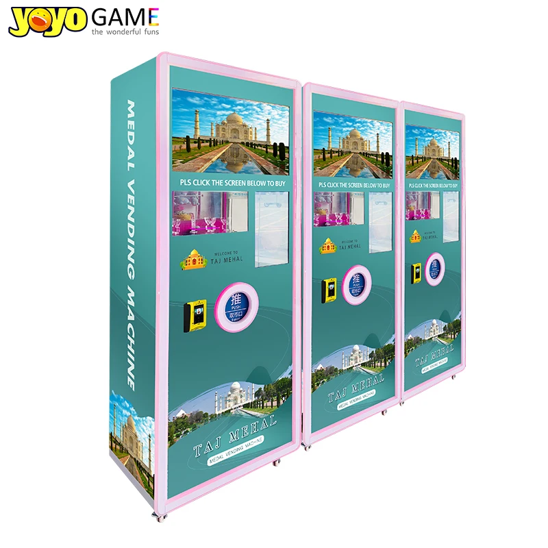 32 Inch Touchscreen Medal Vending Machine with 300-600 pcs Capacity and 1 Year Warranty for Souvenir Coins