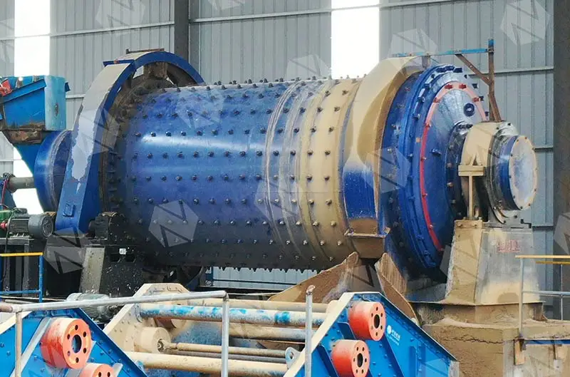 2m X 4m Calcium Carbonate Trunnion Bearing Dry Ball Mill Line Rock ...