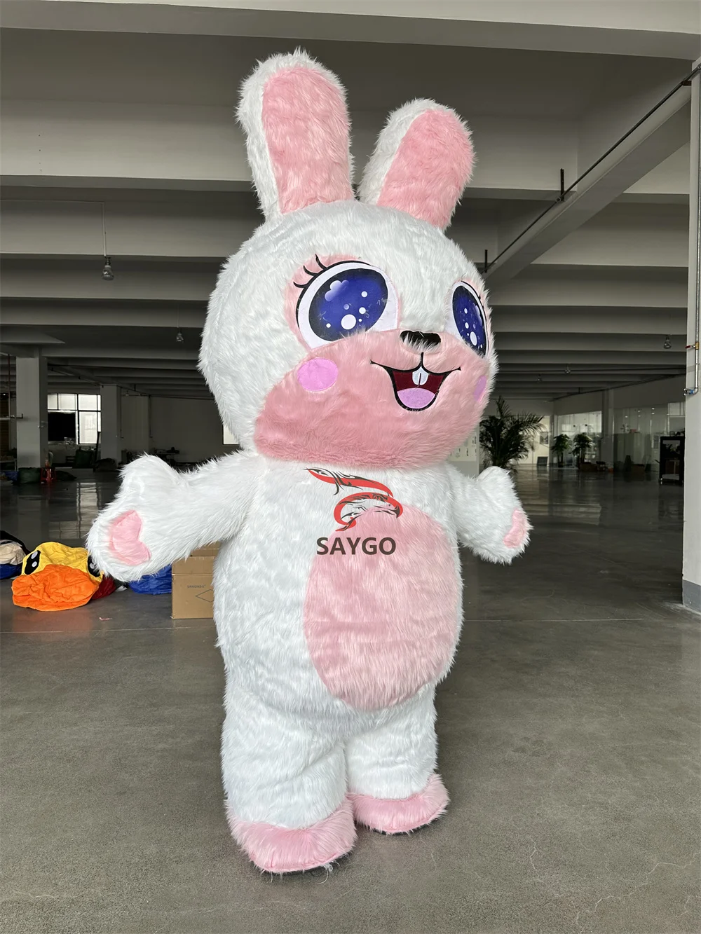 Wholesale Custom Inflatable Rabbit Costume Carnival Cartoon Character Cute Inflatable Mascot Costume for Activity