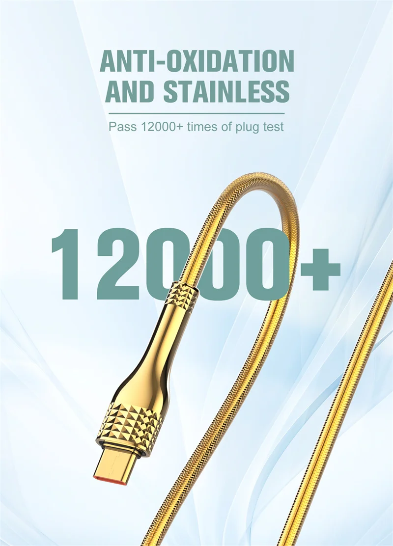 LDNIO LS651 30W Fast Charging USB Cable - Gold Color 1m