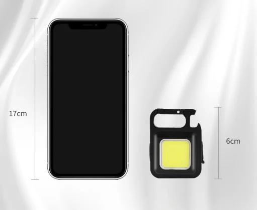 Уличный портативный Сверхмаленький светодиодный мини-фонарик для кемпинга с ручной зарядкой Type-C и цепочкой для ключей