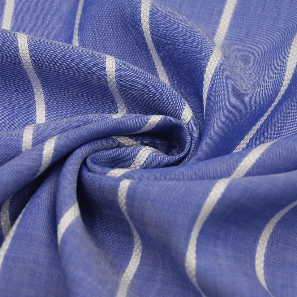 Индонезийский белый фигурный полосатый материал tela stock вуаль Оптовая вискозная Поплиновая ткань
