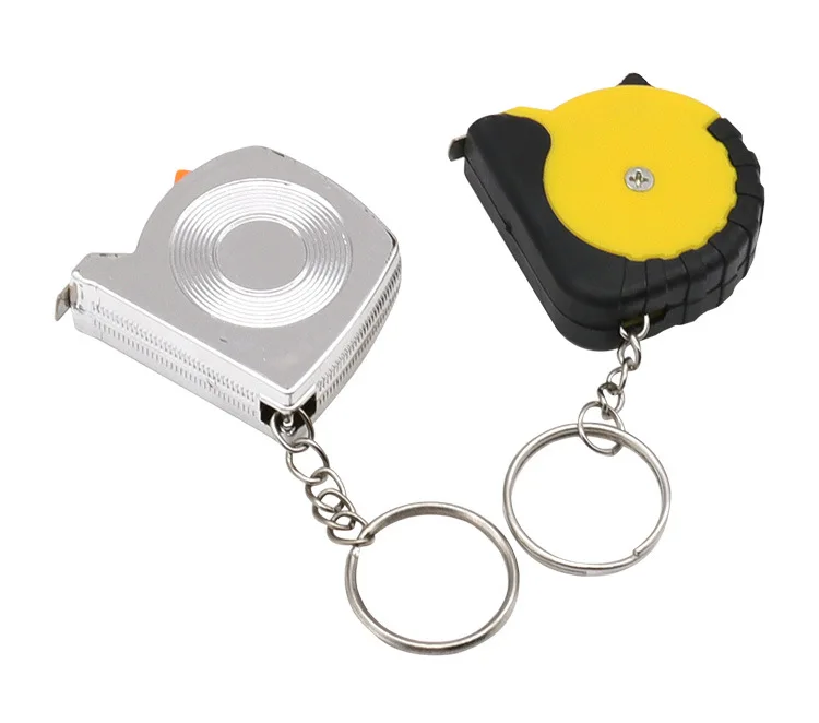 Promotion Customized Mini Tape Measure Keychain Portable 1M Tape Measure Advertising Gift with Custom logo