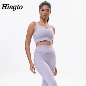 Buttery Soft Yoga Sets Quick Dry Gym Wear Women's Active Wear Flare Pants Gym Clothes Women Logo Workout Sets for Women Purple